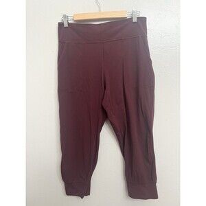 Lululemon Align High Rise Joggers Women's Size 12 Nulu Pockets 23 Inseam Maroon